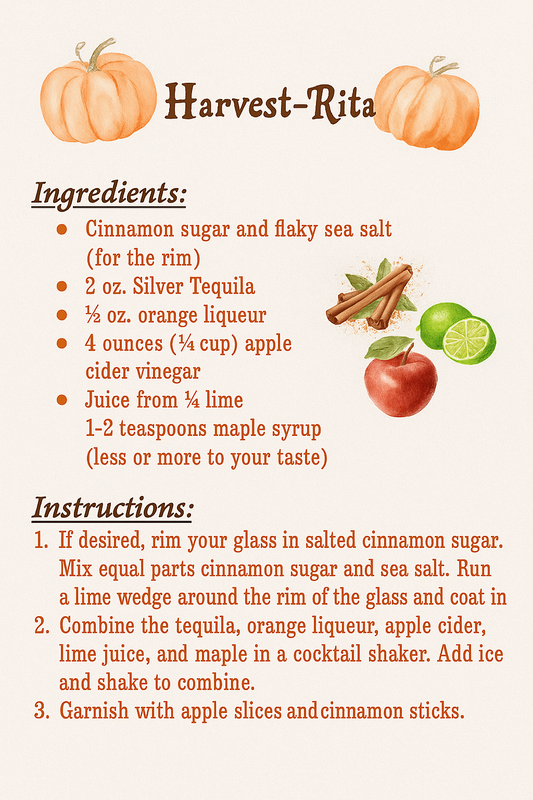 🍁 Sip of the Season: Harvest-Rita🍁  (No Alcohol Included)